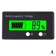 thumbnail image 1 of Universal LCD Digital Battery Capacity Indicator & Voltmeter, Voltage Meter Monitor with Green Backlit Screen, Waterproof PVC Film, Buckle Mount, 1 of 8