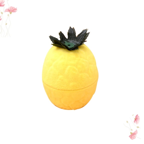 CRILSTYLEO Yellow Pineapple Jewelry Box Practical Storage Organizer for Accessories and Small Items