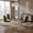 Table and 4 Gray PU Chairs Silver Leg, variant on Sumdeal Modern 5-Piece Dining Table Set, 63" Rectangular Tempered Glass Table with 4 Black PU Leather C-Frame Cantilever Chairs, Ghrome Plated Metal Legs, Luxury Kitchen & Dining Furniture