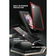 SUPCASE Unicorn Beetle Case for Galaxy Z Fold 3 5G (2021), Rugged Belt Clip Shockproof Protective Case with Built-in Screen Protector & Kickstand (Ruddy)