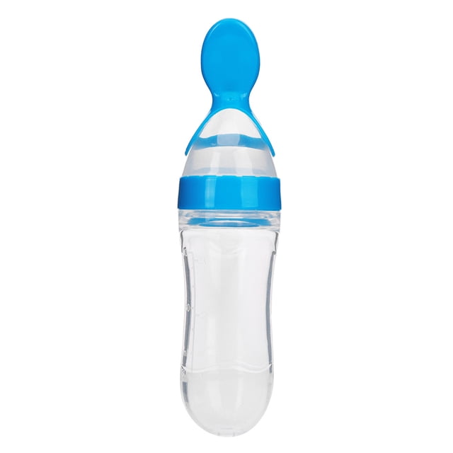 Cuchara dispensadora de alimentos para bebés, alimentador de alimentos sólidos para bebés Squeeze Feedin 7.7 X 2.2in Fácil de limpiar para que el bebé alimente pasta de cereal ComidaBabyFood Fyydes Descripción de la referencia