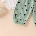 thumbnail image 6 of NOLDARES Newborn Baby Girl Fall Winter Clothes Total 3 Pieces Romper Flare Pants Headband Long Sleeve Outfits Set,Green,12-18 M, 6 of 9