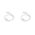 thumbnail image 2 of Collar de metal Qarigey colgante de cuello joyería de moda pareja exquisita flexible Plata 45cm 2Conjunto, 2 of 6
