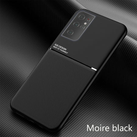 Dteck Case For Samsung Galaxy S21 Ultra 6.8-inch,Luxury Shockproof Rubber Silicone TPU Protector Ultra Slim Hybrid Business Back Phone Cover,Black