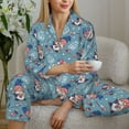 thumbnail image 6 of Bingfone Womens Pajama Sets Independence With Gnome Print,Long Sleeve Loungewear Pajamas Set-Small, 6 of 8