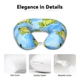 thumbnail image 4 of Travel Pillow Memory Foam, Head Neck Support Airplane Pillow For Traveling, Car, Home, Travel Neck Flight Pillow 12 Inches Cute Sitting Frog, 4 of 8