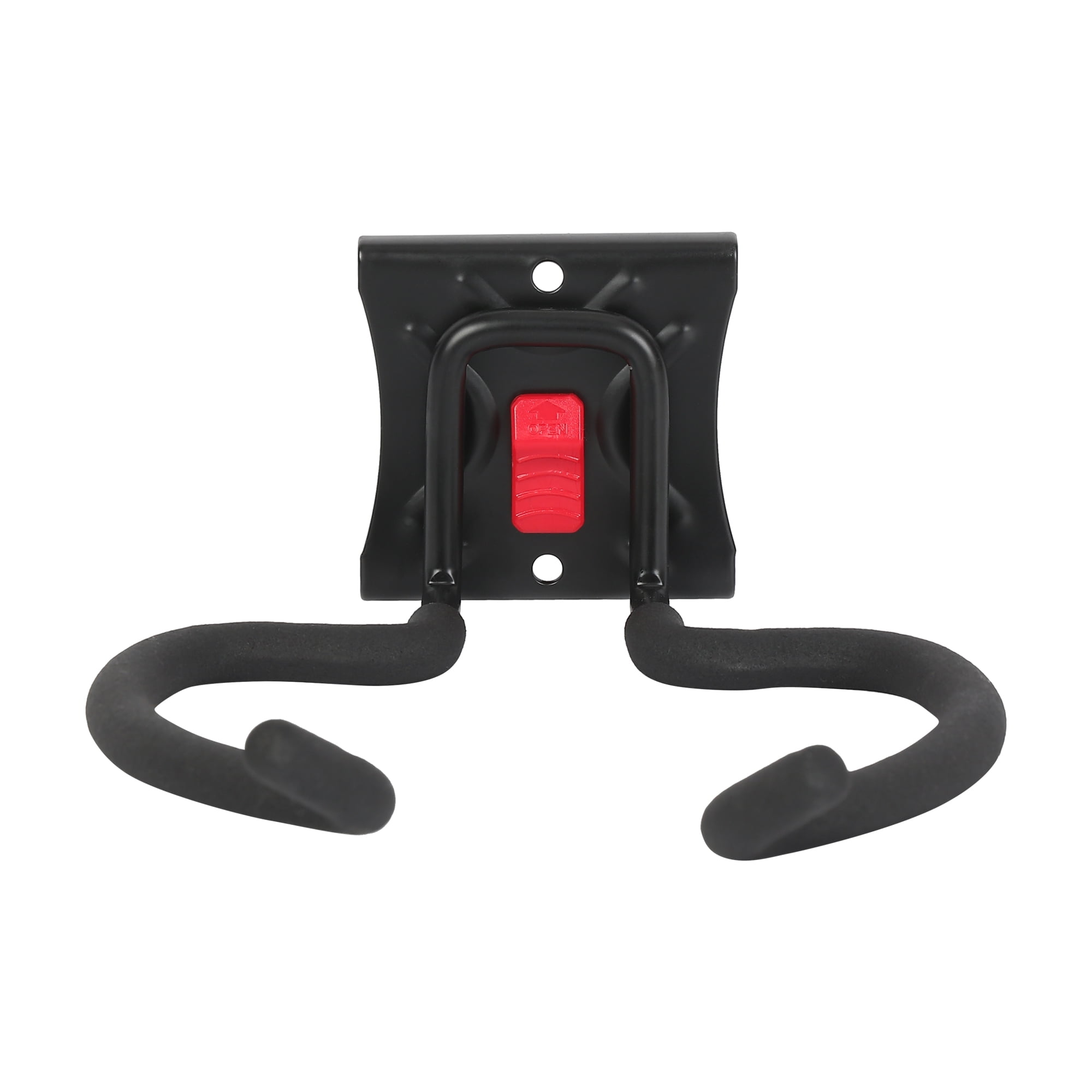 Hyper Tough Quick Release Grass Trimmer Hanger Snap Rail, Black, Steel, 0 Shelves, Garage