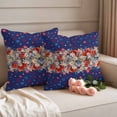 thumbnail image 2 of 4th of July Pillow Covers 2 Pack Independence Day Pillowcase Waterproof Outdoor Throw Pillow Cover for Patio Garden Square Cushion 16”x16”, 2 of 9