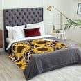 thumbnail image 5 of XMXT Flannel Throw Blanket, Leopard Sunflower Print Throw Blankets for Bed Couch Living Room, 50 x 70 inches, 5 of 9