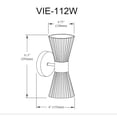 thumbnail image 3 of Dainolite 2 Light Incandescent Vanity Polished Chrome with Clear Ribbed Glass, 3 of 3