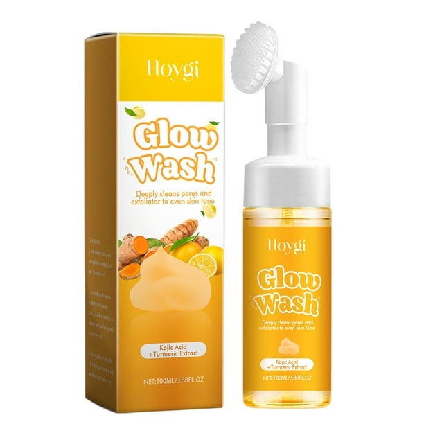 Jabón Facial Con Cúrcuma Espumoso Cepillo Lavado Brillo para Hombres Y Mujeres