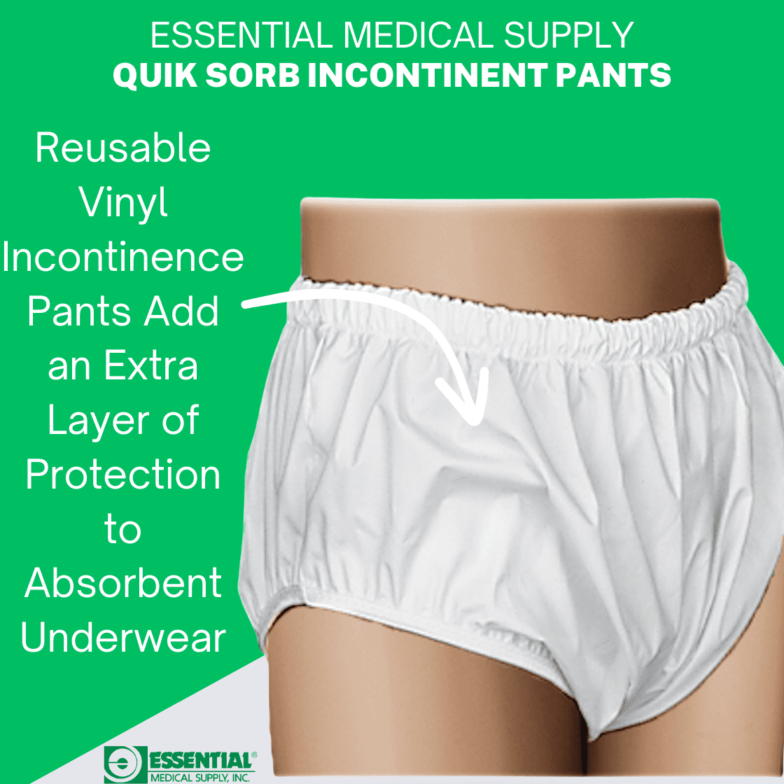 Essential Medical Supply Quik-Sorb Pull On Reusable Vinyl Incontinence Pants - Large, 38in - 44in