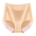 thumbnail image 3 of VISALY Tummy Control Pantie Seamless Underwear For Women Breathable Wicking Microfiber Briefs High Waist Ice For Women Butt Lifting Panties No Show Panties High Waisted Underwear For Women Khaki L, 3 of 7