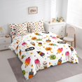 thumbnail image 2 of Feelyou Cartoon Halloween Ice Cream Full Size Bedding Sets, Spooky Skull Candy Full Size Bed in a Bag, Halloween Reversible, 7pcs, 2 of 7