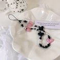 thumbnail image 4 of nipocaio Heart Shape Beaded Phone Charms Kawaii Wrist Strap Acrylic pink, 4 of 5