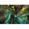 thumbnail image 5 of Tapiz de pared del árbol de la vida (150 * 130 cm), tapiz de cascada psicodélico debajo del tapiz de un árbol antiguo, tapiz de pared decorativo de hadas adecuado para dormitorio y sala de estar, 5 of 5