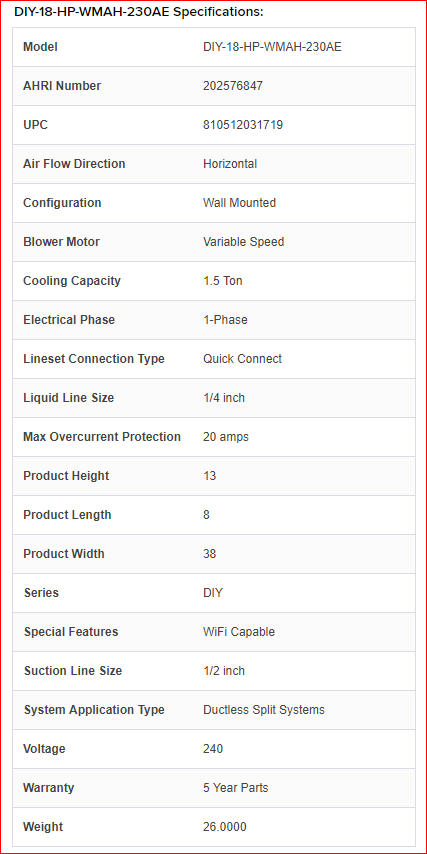 MRCOOL DIY 18,000 BTU Ductless Mini Split AC and Heat Pump with  Wireless-Enabled Smart Controller - Walmart.com