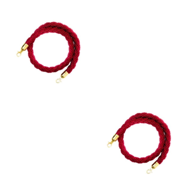 Cateissary Barreras de cuerda - Puntales de control de multitudes de servicio pesado 2m Rojo Rojo 2m 2Conjunto