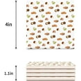 thumbnail image 3 of RYLABLUE Nut macadamia fruit cashew pistachio pecans Cartoon Hand Drawn Set of 4 Coaster for Drinks, Absorbent Ceramic Stone Coasters Cup Mat with Cork Base for Home Kitchen Room Coffee Table Bar Decor, 3 of 4
