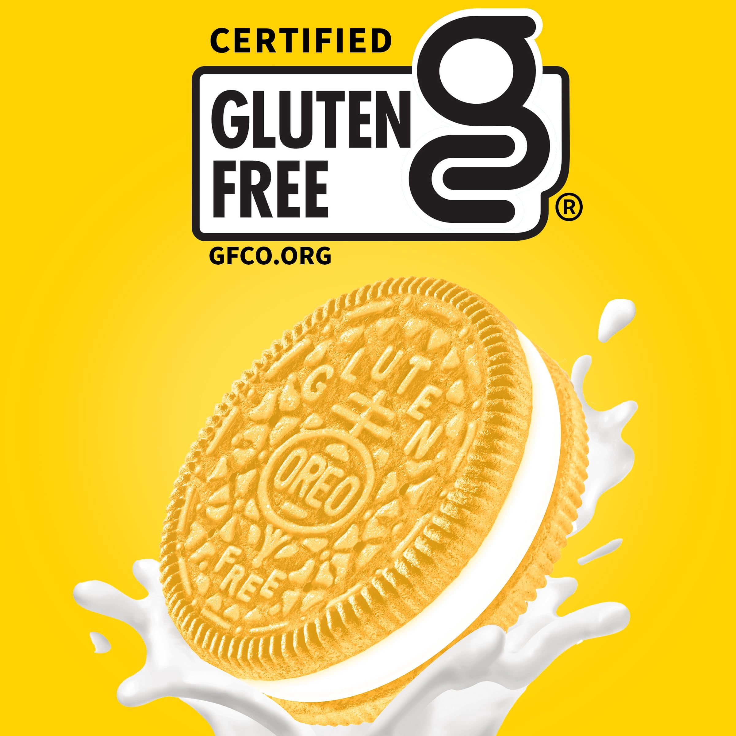 Oreo Gluten Free Golden Sandwich Cookies, Gluten Free Cookies, 12.08 Oz Packaging May Vary - Pack of 3