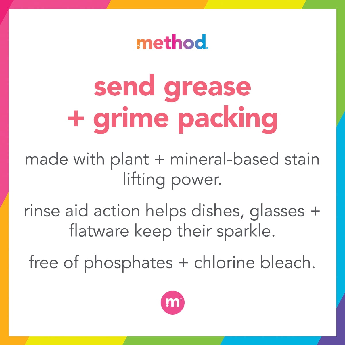 Method Dishwasher Detergent Packs, Free + Clear, 45 count