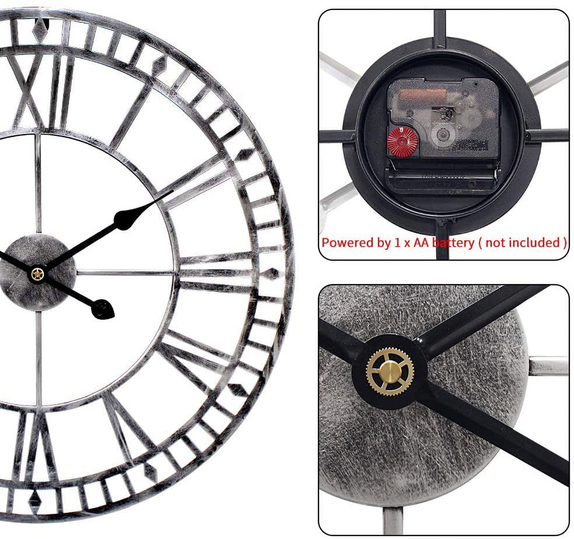 Vintage German Wesco Reproduction Kitchen Clock Metal Battery