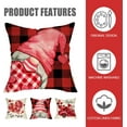 thumbnail image 2 of Valentines Day Gnome Love Truck Decorative Throw Pillow Cover 16x16 Set of 4, Red Black Buffalo Plaid Check Arrow Porch Patio Outdoor Pillowcase, Quote Be Mine Gifts Cushion Case Home Decor, 2 of 5
