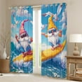 thumbnail image 2 of Erosebridal Cartoon Gnome Curtains for Living Room,Ocean Surfing 30%-50% Blackout Curtains Set of 2 (38x45),Marine Sea Curtains and Drapes (38x45),Kawaii Bedroom Decoration, 2 of 6