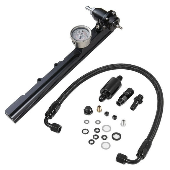 B16,B18,B20 Si LS GSR Gauge Fuel Pressure Regulator & Rail Line Kit For B-Series