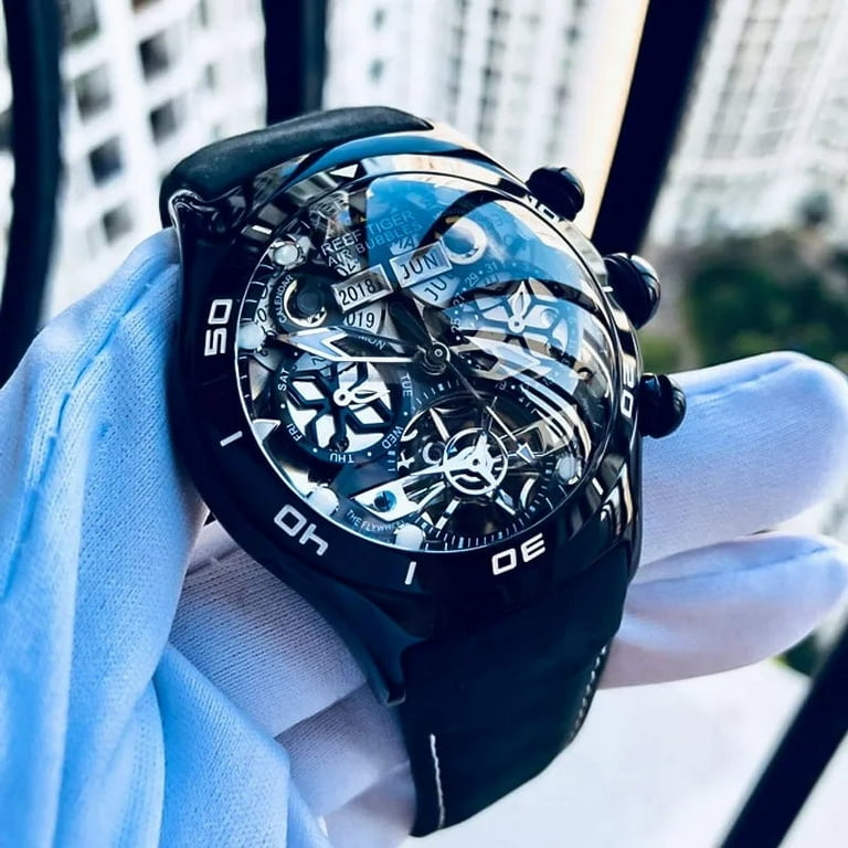 Reef Tiger/RT Mens Sport Watches Automatic Skeleton Watch Steel Waterproof Tourbillon Watch with Date Day reloj hombre RGA703 Reef Tiger/RT Mens Sport Watches Automatic Skeleton Watch Steel Waterproof Tourbillon Watch with Date Day reloj hombre RGA703