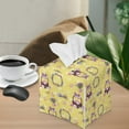 thumbnail image 2 of ZUXONGSY Easter Eggs Square Tissue Box Covers 2 Pack PU Leather Tissue Cube Box Cover Waterproof Tissue Cover Convenient to Use Square Tissue Box Organizer Easter Home Indoor Decor, 2 of 7