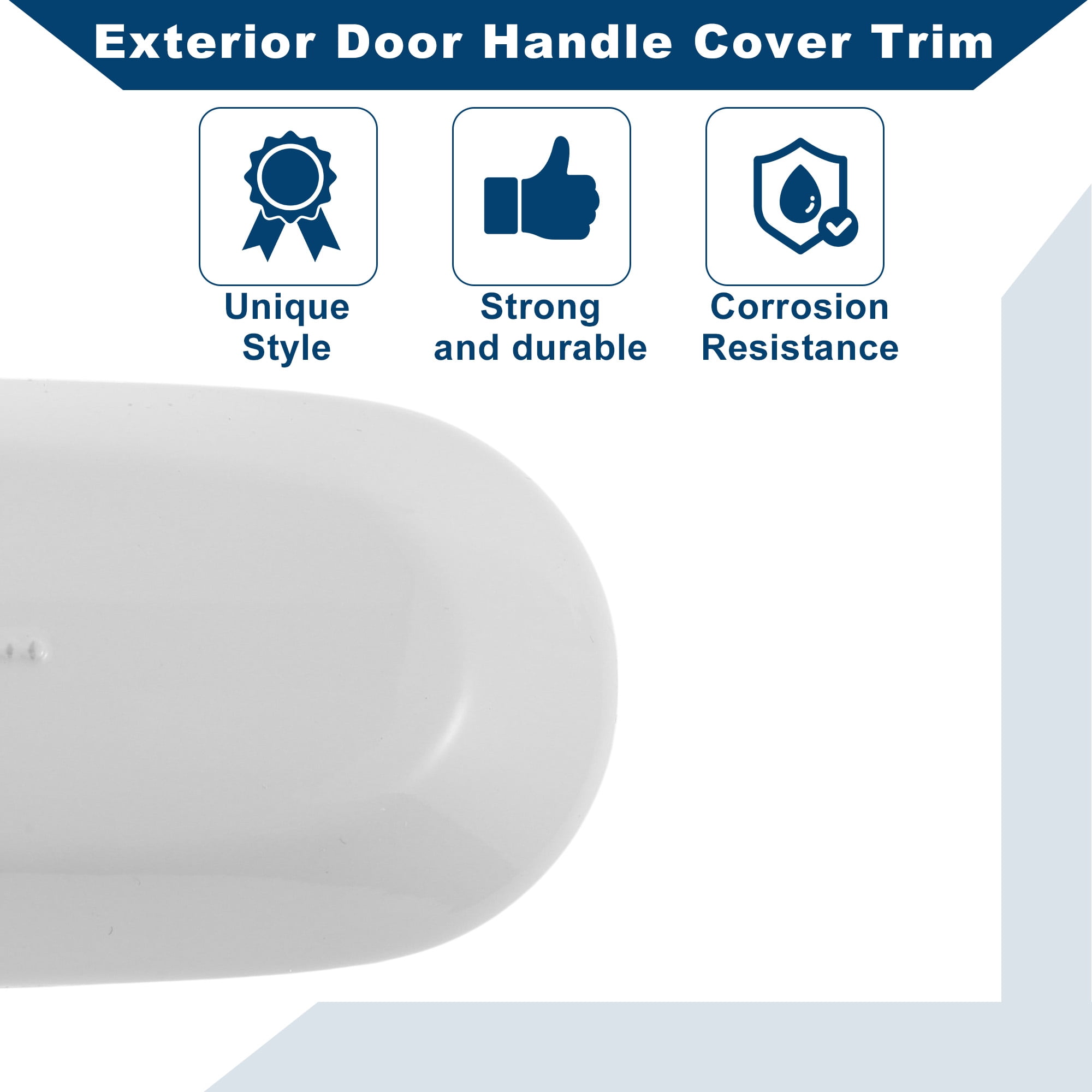Unique Bargains Front Left Exterior Door Handle Cover for Jaguar XK 2007-2015&XF 2009-2015