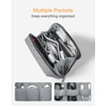 thumbnail image 5 of Organizador de electrónica, organizador de cables de viaje, bolsa de accesorios a prueba de salpicaduras, resistente al agua, el diseño de expansión lateral protege los artículos, 5 of 5