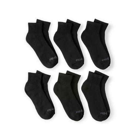 AND1 - Men‘s Full Cushion Quarter Cut Socks, 6 Pack - Walmart.com