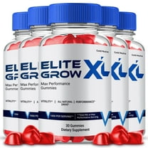 (5 Pack) Elite Grow XL Gummies for Men, Advanced Formula, Elite Grow XL Supplement for Men All Natural Maximum Strength