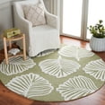 thumbnail image 2 of SAFAVIEH Blossom Brynn Floral Area Rug, Ivory/Green, 6' x 6' Round, 2 of 11