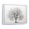 thumbnail image 2 of Designart "Monochromatic Maple Simplicity I" Tree Maple Floater Framed Canvas Prints, 2 of 5