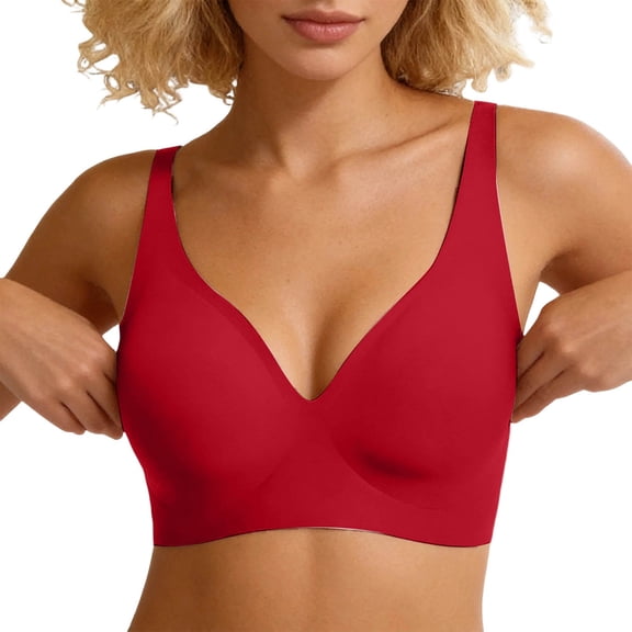 Afdoent Bras for Women Comfort Wireless Bra Push Up No Underwire Seamless Comfy Everyday Bra