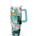 thumbnail image 2 of Cute Canine Design 40oz Water Bottle - BPA Free Dog Lovers Tumbler with Handle & Straw - Gift for Women Coffee Mug, 2 of 7