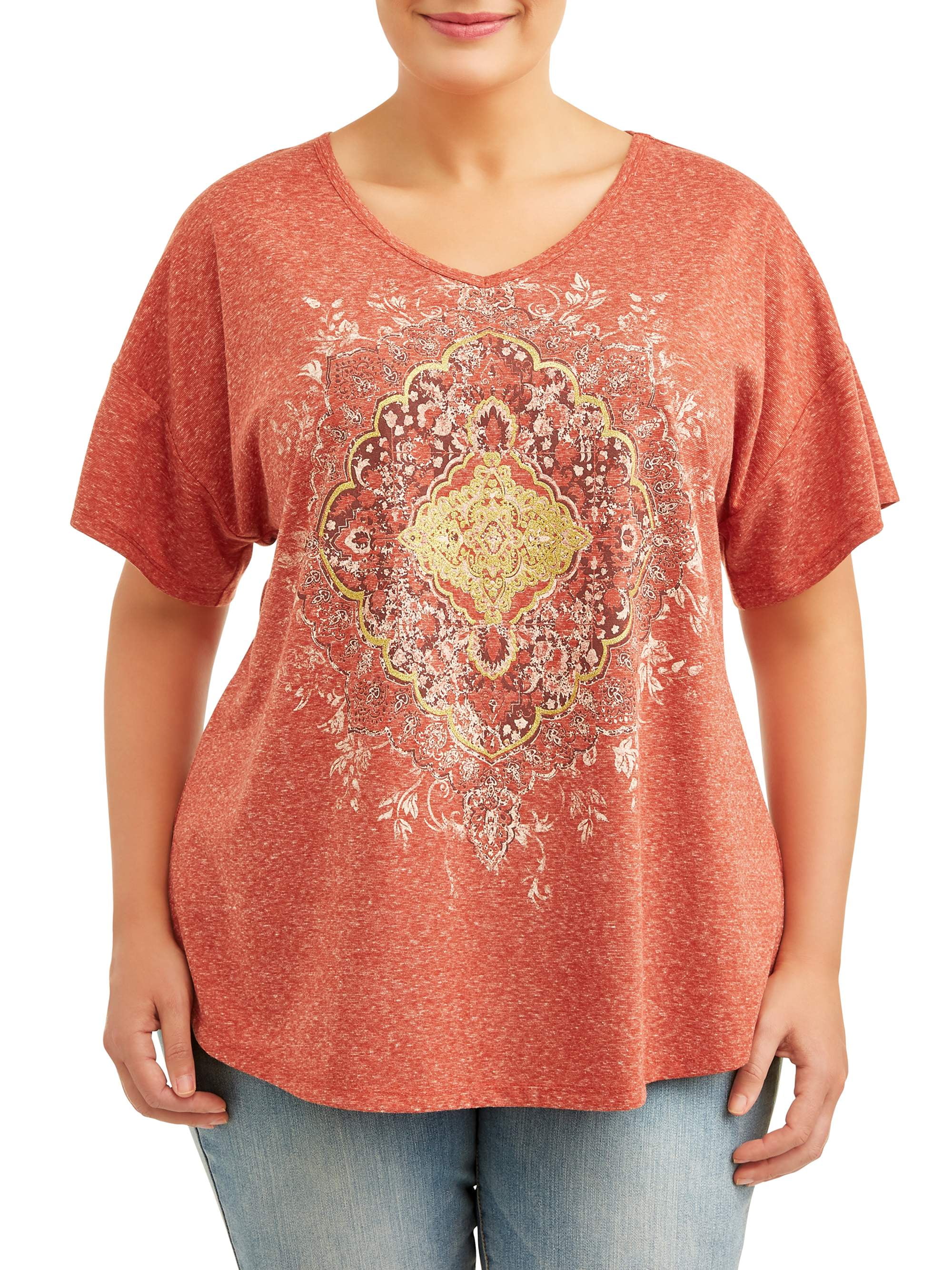 terra & sky v neck t shirt