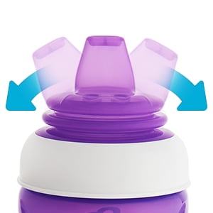 Lil' Hammy 3-in-1 Silicone Coated Glass Sippy Cup | 5 oz | Purple