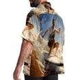 thumbnail image 3 of Surfing in Summer Men's Short Sleeve Beach Shirts, Casual Printed Button Down Poplin Shirt Summer., 3 of 6