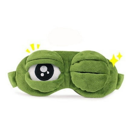 3D Sad Frog Sleeping Mask Sleep Blindfold Ice Cover 