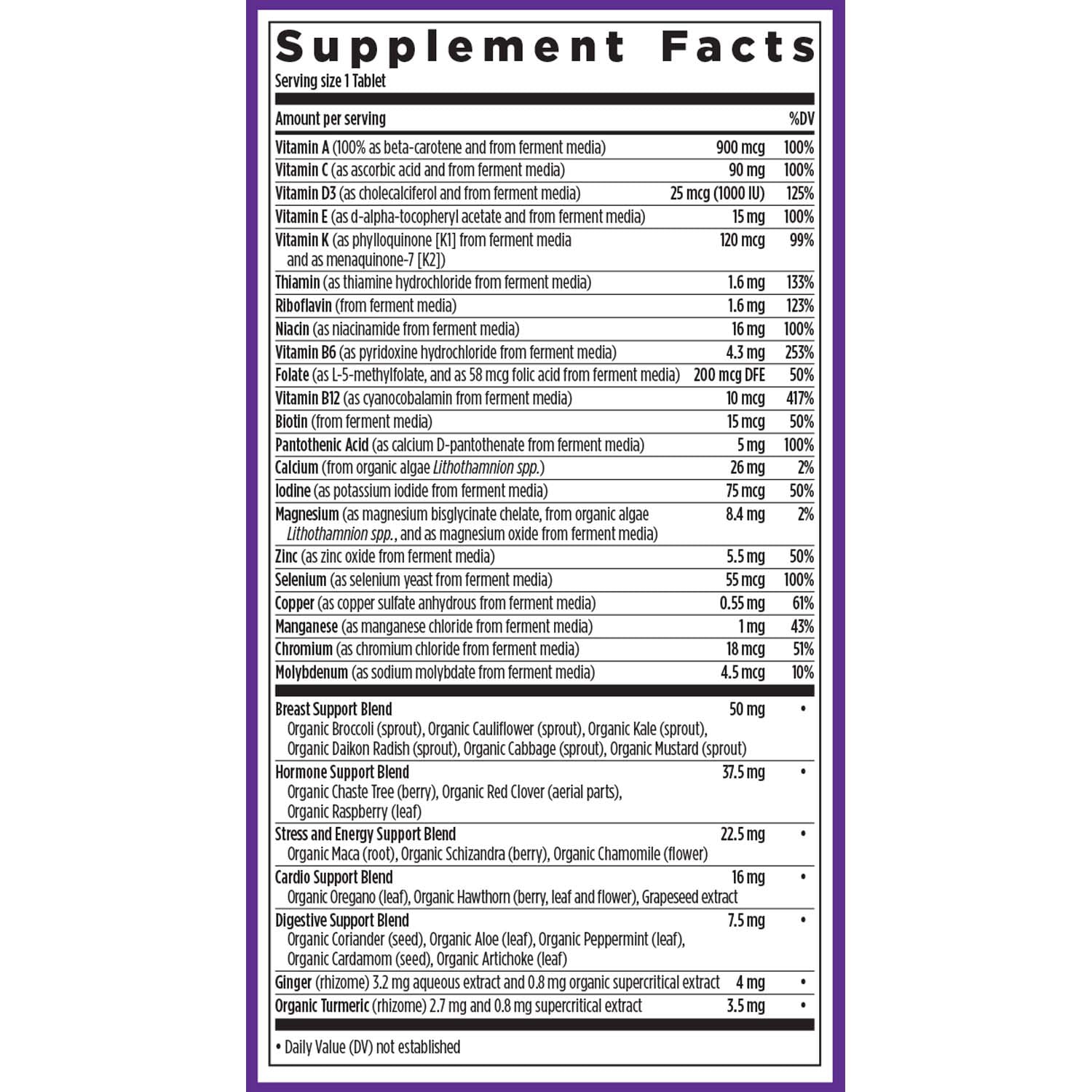 New Chapter Every Woman's One Daily 40+, Women's Multivitamin for Energy, Healthy Aging + Immune Support, 30 tablets