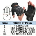 thumbnail image 6 of Motorcycle Riding Leather Gloves Half-finger Gloves Breathable Fingerless Mittens Motorbike Sports Protective Gear Mens Cycling Gloves, 6 of 7