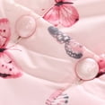 thumbnail image 4 of Baby Girls Winter Warm Butterfly Floral Hooded Jacket Coats Kids Button Down Top Outerwear, 4 of 8