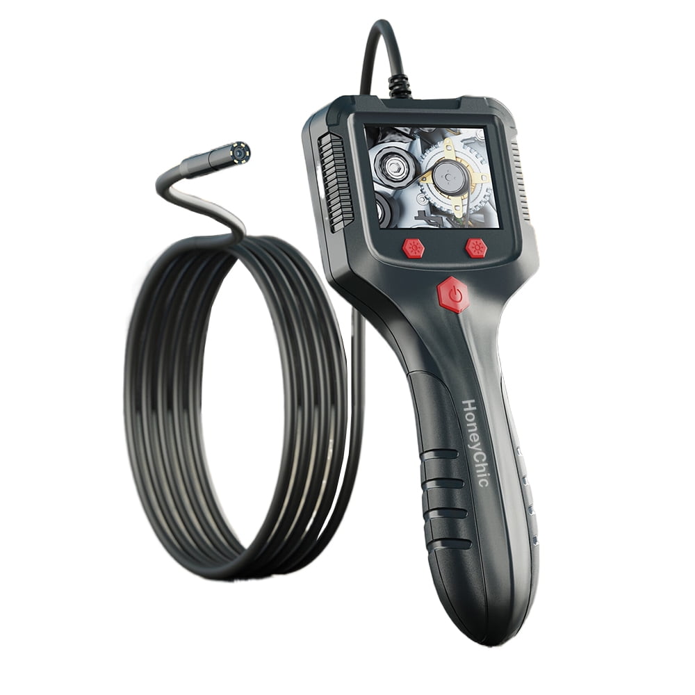 HoneyChic Endoscopy cameras for industrial purposes, IP67 Waterproof Borescope Camera with 8 Adjustable LED Lights | 4.3" LCD Screen Borescope