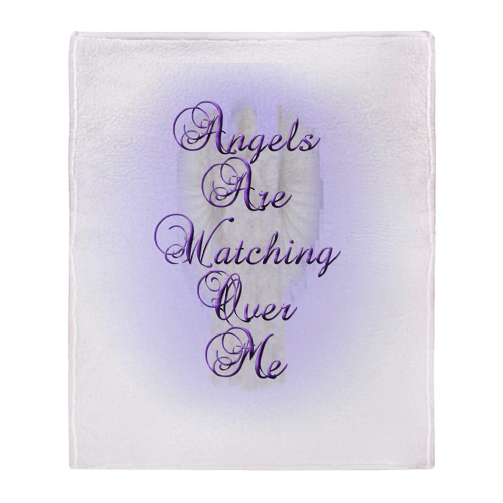 CafePress Angels Are Watching Over Me Copy Throw Blanket Soft