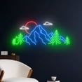 thumbnail image 2 of Handmadetneonsign Pine Mountain Neon Sign, Mountain Wall Art Decor, Mountain Wall Decor, 2 of 5