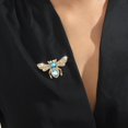 thumbnail image 3 of ievspot Lady Brooch Bee Shape Rhinestone Decor Clothes Pin Party Prom Bride Wedding Garment Jewelry, 3 of 8